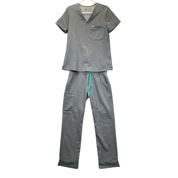 figs scrubs Medical Professional Set women Size Small Gray - Picture 6 of 13